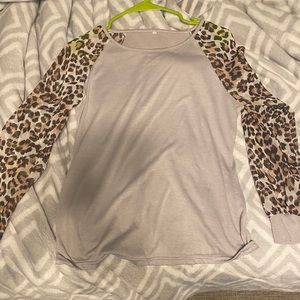 Cheetah print long sleeve shirt
